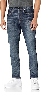 Jean stretch coupe slim amazon essentials pour hommes délavé foncé 33" de largeur