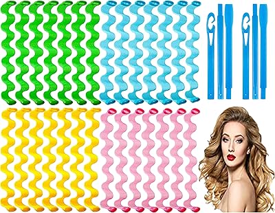 Castowave bigoudis sans chaleur outil de coiffure pour cheveux moyens à longs kit