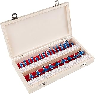 Ensemble d'embouts de toupie - ensemble de 24 pièces avec tige de 1⁄4"