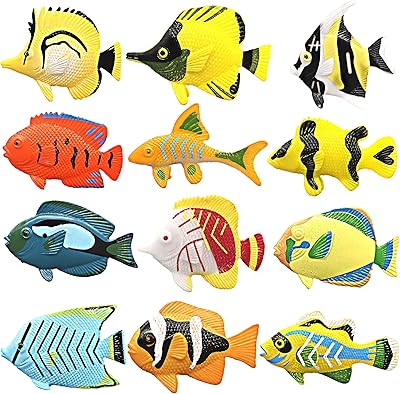Ensemble de jouets de poisson tropical, modèle en plastique mignon, modèle de simulation