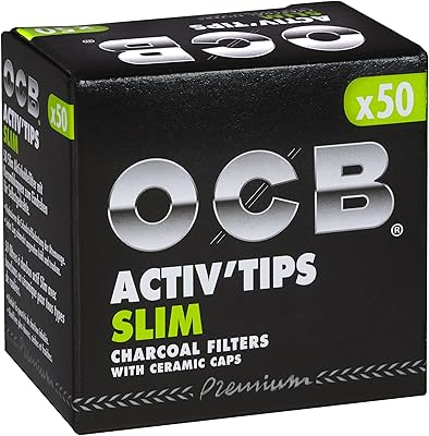 Filtre à charbon actif fin ocb actibus 7 mm avec couvercles en céramique