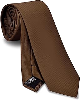 Cravate fine unie couleur pure brandock pour hommes 2,4" (6 cm)