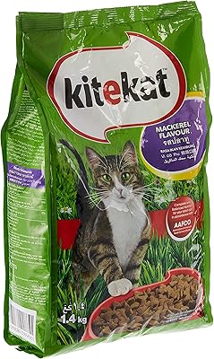 Nourriture sèche pour chats kitikat à saveur de maquereau, 1,4 kg