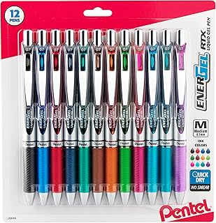 Stylo à encre gel liquide rétractable pentel energel rtx ligne moyenne