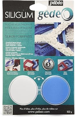 Pâte de modelage spéciale pebio gedeo 100g siligum, petites dimensions et garnitures plates