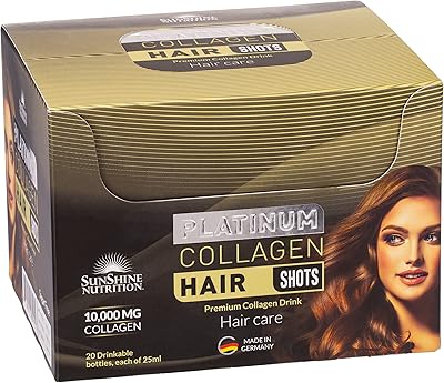 Traitement capillaire au collagène platine sunshine nutrition, 25 ml, 20 pièces