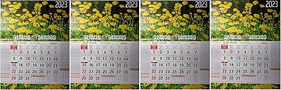 Calendrier manorama malayalam x 4 | pack de 4 | calendrier mural malayalam