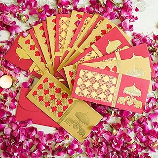 Tide ribbons shagun money enveloppes cadeaux (paquet de 20) enveloppes d'invitation design