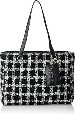 Grand sac fourre-tout guess fantine pour femme, noir/blanc, noir/blanc