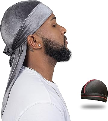 Velvet durag for men wave casquette durag en velours pour hommes et femmes