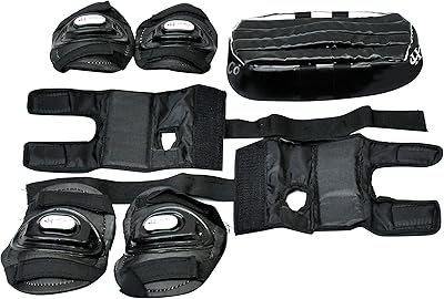 Ensemble de protections de patinage henco pulsar (noir, paquet de 7)