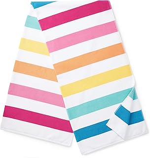 Serviette de plage rayée cabana laguna beach textiles co. grande