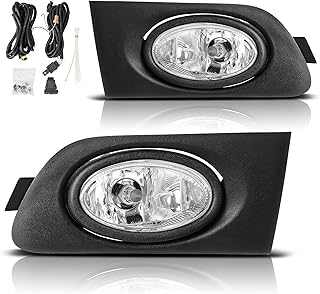 Autosiver 88 feux antibrouillard compatibles avec honda civic 2001 2002 2003 lentille transparente