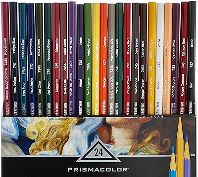 Crayons de couleur prismacolor premier verthin, 24 crayons