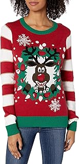 Pull pour femme ugly christmas sweater company avec lumières led clignotantes