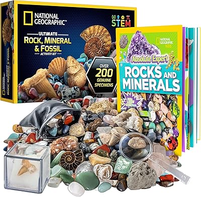 Coffret de collection de roches national geographic pour enfants – ensemble plus 200