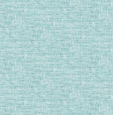 Papier peint à décoller et à coller avec texture popeline de couleur aqua