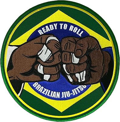 Big jiu jiu-jitsu gi patchs prêts à rouler 9,8" point circulaire sur jiu-jitsu