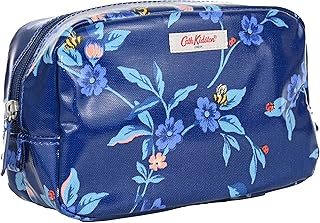 Trousse de maquillage cath kidston makeup greenwich flowers en bleu nuit, crème, moyen