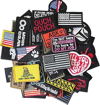 Ensemble de 20 patchs de moral tactique harsz aléatoires, cerceau de broderie complet