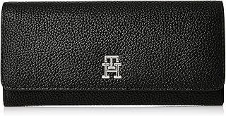 Portefeuilles à logo tommy hilfiger pour femme, noir, taille unique