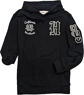 Sweat à capuche en polaire douce avec logo graphique pour homme hom-25