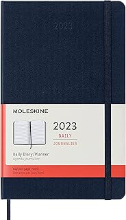 Agenda journalier moleskine classic 12 mois 2023, couverture rigide, taille l