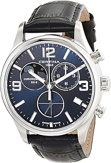 Montre à quartz suisse certina ds8 chronographe phase de lune pour homme
