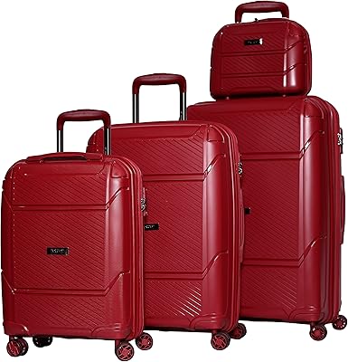 Un lot de 4 sacs de voyage légers et rigides avec roulettes