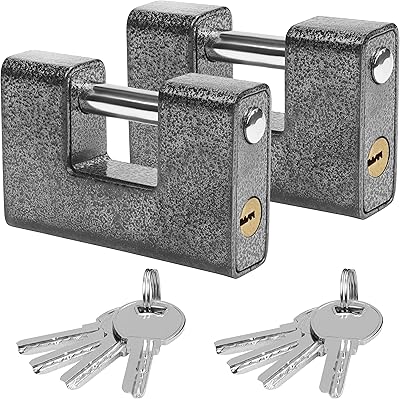 Cadenas robustes curtzi avec 8 clés (paquet de 2) à coupe unique