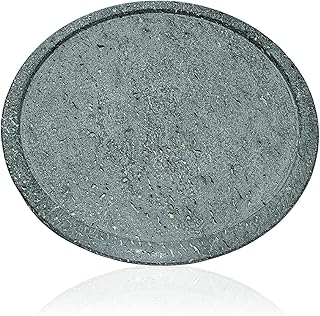 Assiette à poisson grillée en pierres de lave naturelles, pierre volcanique saine, taille