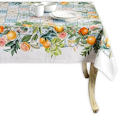 Nappe 100% coton maison d'hermine agrum pour décoration de table de cuisine fête