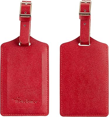 Étiquette de bagage en simili cuir travelambo pour sac femme et enfant, design drôle et mignon, rouge 2282 rouge foncé. Le discount haut de gamme, c'est possible avec Diaytar