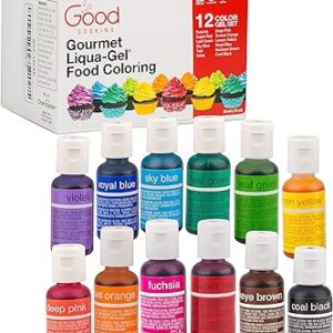 Paquet de 12 gels colorants alimentaires liquides (255 ml, 264 ml) - ensemble de couleurs primaires audacieuses dans des bouteilles de 75 ml (22 ml) - pour la pâtisserie, la décoration, le fondant, la cuisine, le slime, l'artisanat et plus encore. Votre shopping simplifié de A à Z avec Diaytar