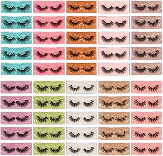 Faux cils 50 paires de faux cils de vison en vrac en gros