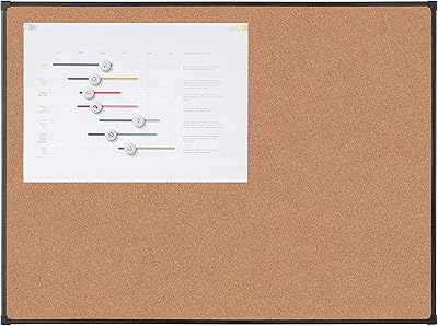 Tableau en liège économique bords plus, 60 x 45 cm, cadre en alliage