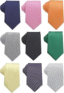 Ensemble de cravates tissées en jacquard classique 9 pièces pour hommes, m