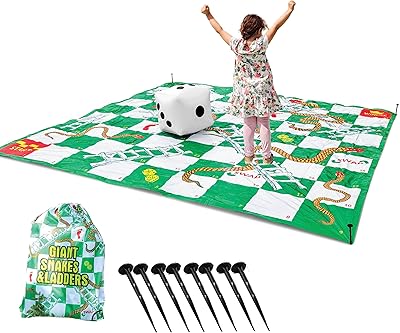 Tapis de jeu de 9,8 x 9,8 pieds avec 8 piquets de sol