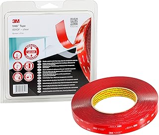 Ruban en mousse acrylique transparent double face robuste vhp 3m, taille 19 mm