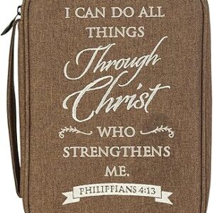 Ons i can do all things grande couverture biblique zippée en polyester avec poignée. Diaytar : L'excellence du service, la douceur des prix