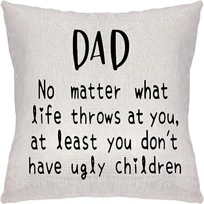 Housses de coussin décoratives sous licence cadeaux d'anniversaire pour papa
