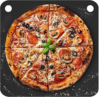 Plaque à pizza en acier pour four et grill primica - 14,5" x
