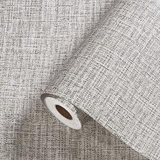 Papier peint autocollant amovible demcool grasscloth (15,8" 118 gris)