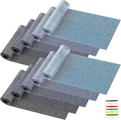Siosi 10 rouleaux de patchs thermocollants pour jeans, taille 3,15" x 20", patchs
