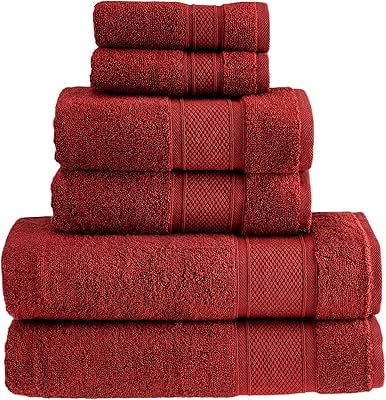 Ensemble de serviettes de bain hali 6 pièces serviettes absorbantes 100