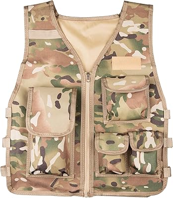 Xbgozly enfants gilet tactique enfants tir en plein air chasse gilet de combat