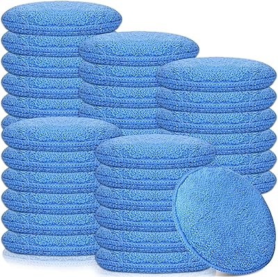 Tanlade 50 pièces tampons applicateurs en microfibre pour détails de voiture, tampons
