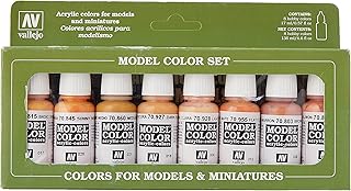 Ensemble de peinture acrylique pour le visage vallejo model color - couleurs assorties
