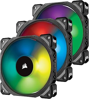 Ventilateur à lévitation magnétique corsair premium avec led colorée 120 mm