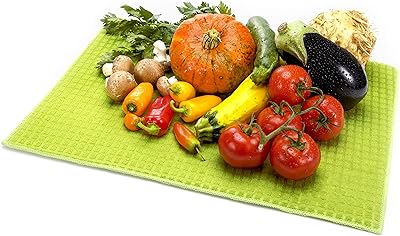 Tapis de séchage pour fruits et légumes tescoma presto, microfibre, vert